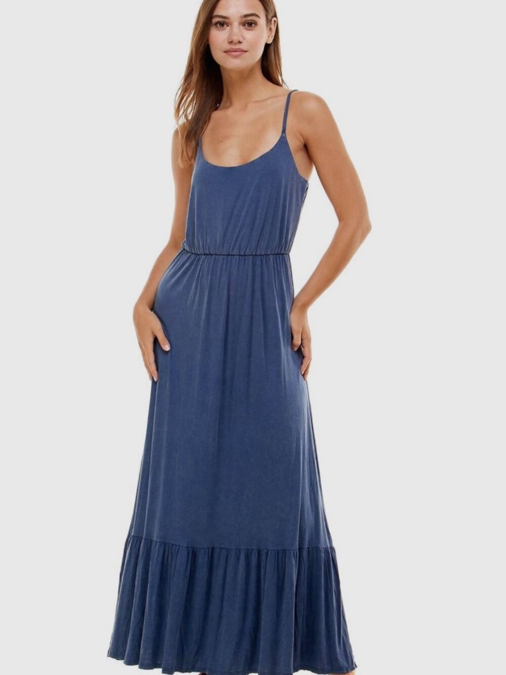 D61-Mineral Wash Maxi Dress